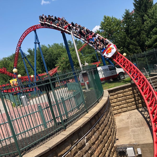 Photo taken at Six Flags New England by Chris B. on 7/14/2019