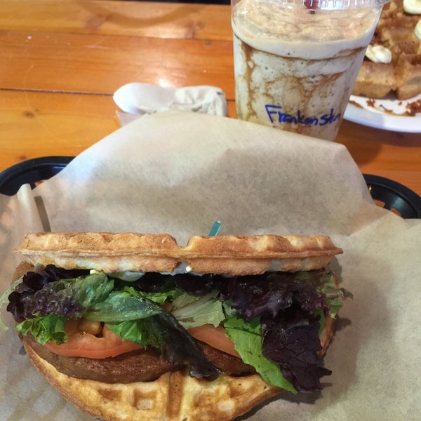 Photo taken at TIABI Coffee &amp; Waffle Bar by Geneva A. on 4/13/2015