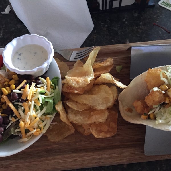 Far exceeded our expectations on every level. Delicious fish tacos and Cobb salad. Get the pick two. Homemade chips come with it too- a great deal.