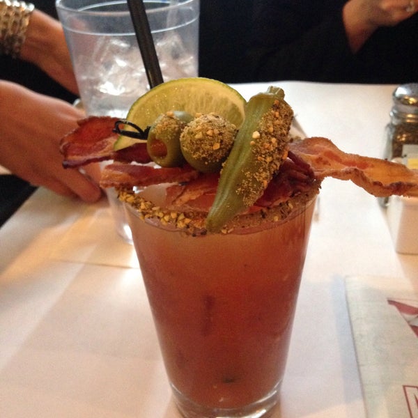 Bloody Mary's are a meal in their self,swanky atmosphere and delicious food!