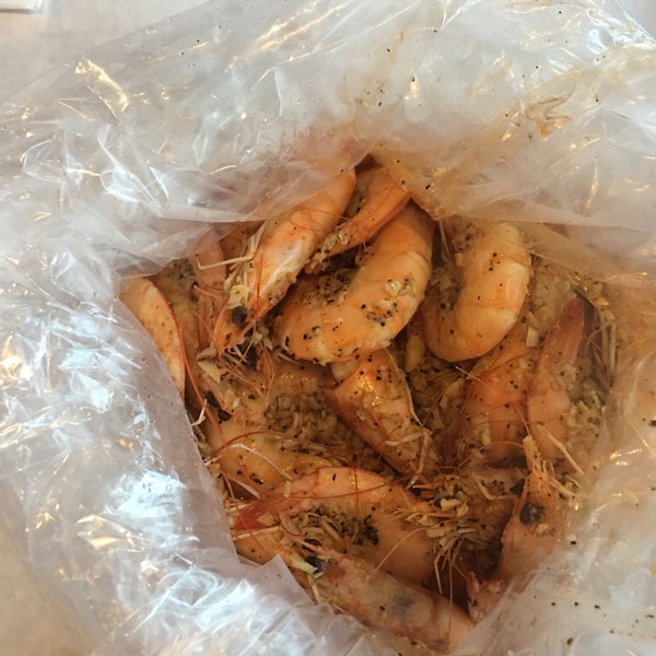 My favorite were the shrimp in lemon pepper sauce in mild. They are very big, sweet and tender. Delicious! We got two pounds of those and combined with the crawfish it was more than enough to feed 3.