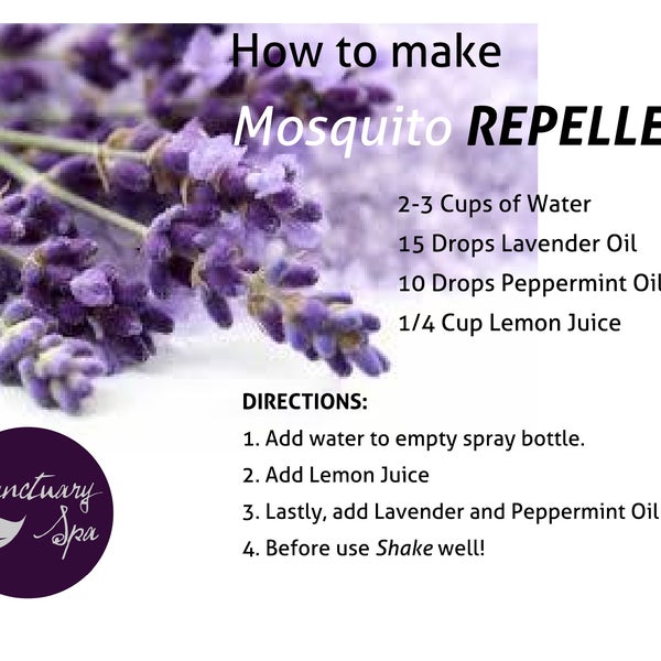 Make your own natural mosquito repellent. So easy!