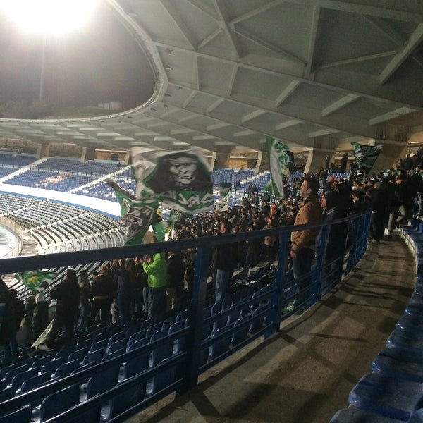 Photo taken at Estádio do Restelo by Manuel R. on 1/21/2015