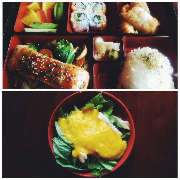 I've been here for the lunch special bento box which includes miso soup and a salad. You get all this for $11! Not a bad deal at all. Good food too!