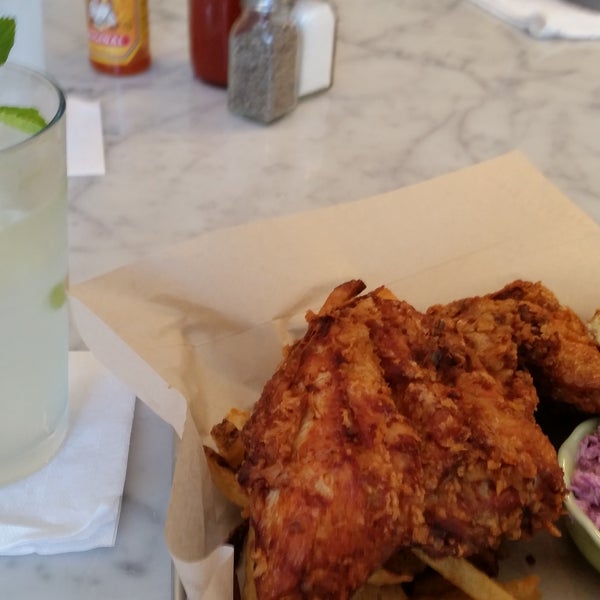 Try the fried chicken with lemonade. Simple, yet awesome food. Service was excellent too.