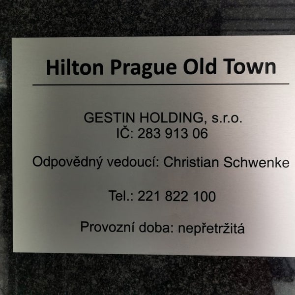 Снимок сделан в Hilton Prague Old Town пользователем Daniel N. 7/27/2019