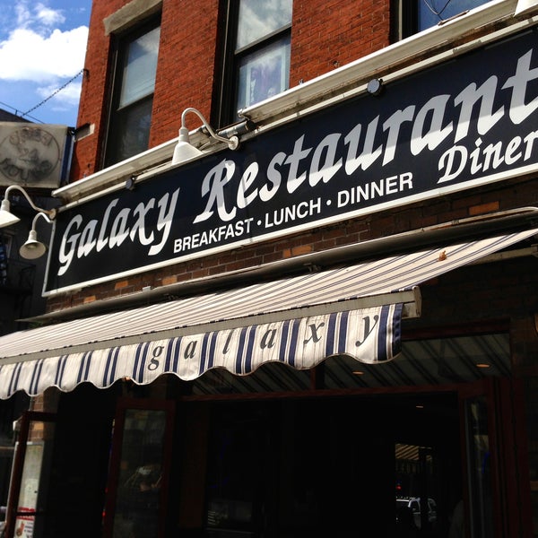 One of the few remaining greasy spoons in the neighborhood.  Enjoy typical diner food with your typical diner service.  Great after a late night out.
