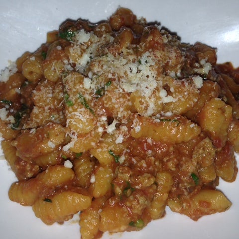 Looking for amazing homemade pasta, and don't want to spend a lot? Then this is your place! Order the Malloreddus Bolognese. Added bonus: your gluten-free friends can still enjoy the pasta too.