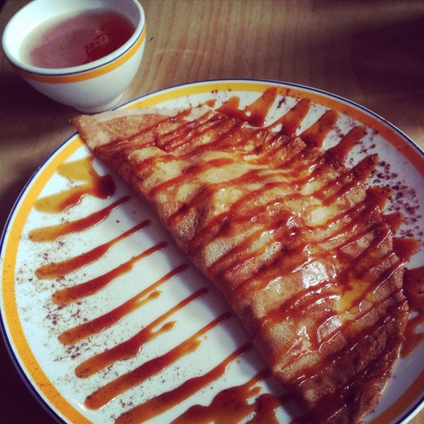 Apple crepe with apple cyder are perfect.