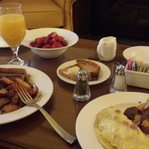 Room service breakfast was delicious.