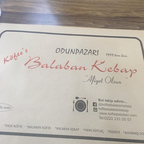 รูปภาพถ่ายที่ Köfte&#39;s Balaban Kebap &amp; Çibörek โดย Doğan G. เมื่อ 6/6/2019
