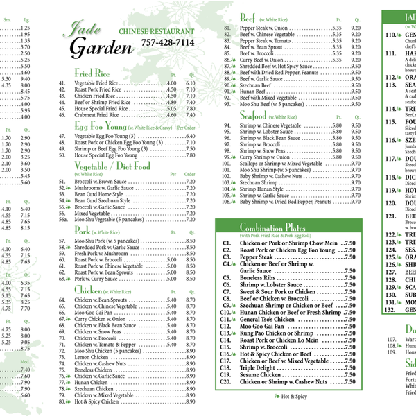 Photos At Jade Garden Chinese Restaurant 1577 General Booth Blvd