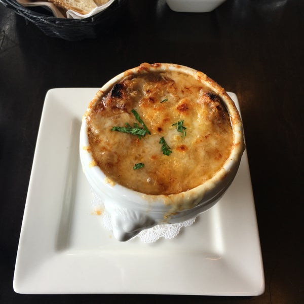 French onion soup was delicious. Coquine is great for lunch. The service was friendly and fast.