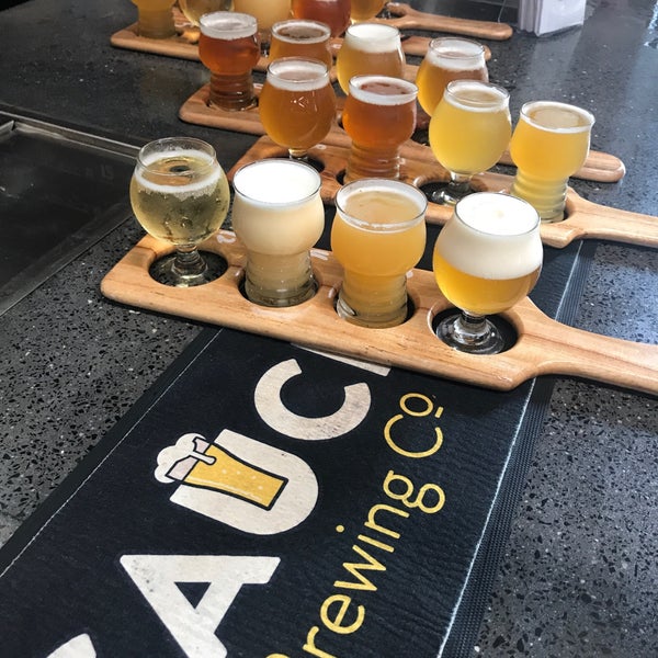 Photo taken at Sauce Brewing Co by Hunter C. on 1/13/2019