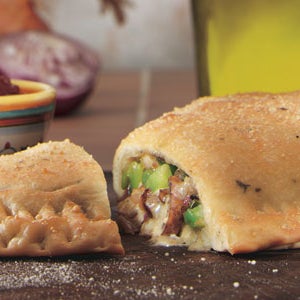 Fresh made calzones are the perfect lunch on the go.