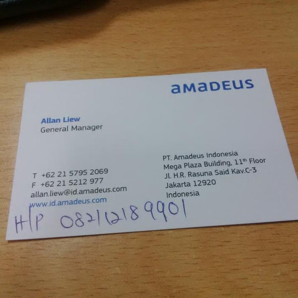 Amadeus Indonesia Office In Jakarta Selatan