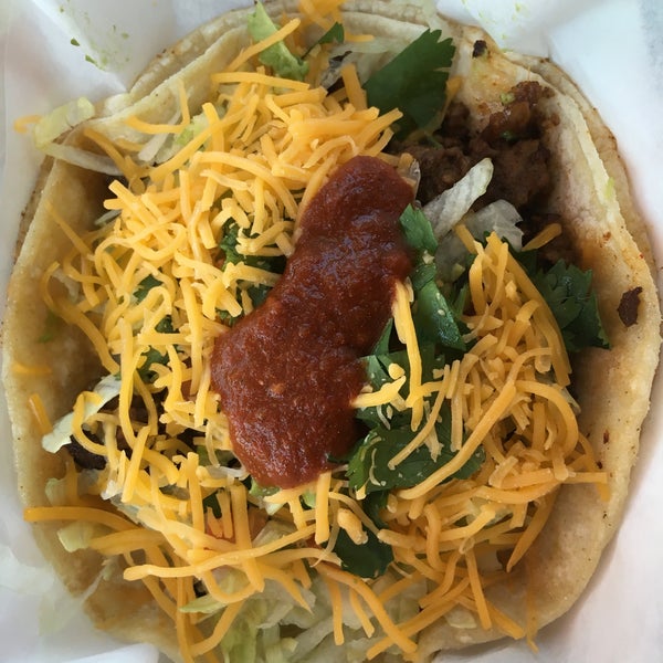 Photo taken at Sky&#39;s Gourmet Tacos by Jane L. on 4/19/2016