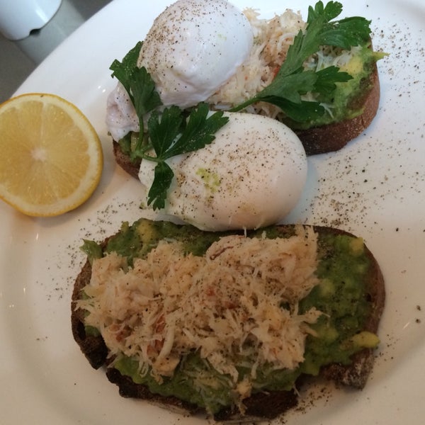 Went for brunch - avocado & crab on toast with poached egg was great, and my friend's veggie breakfast looked good too. Really friend staff too!
