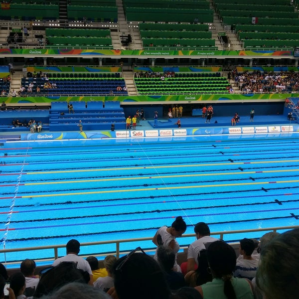 Photo taken at Olympic Aquatics Stadium by Gabriela G. on 9/13/2016