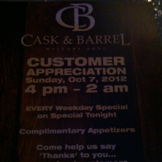 Photo taken at The Cask &amp; Barrel by Chris B. on 10/7/2012