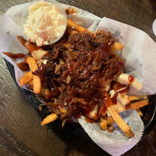 Pulled pork fries... we’ll be back for more!!!