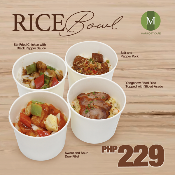 Today's a surp-rice because our rice bowls are now available for only Php 229! To order, call (+63) 917 859 9521 for pick up and take away or thru foodpanda for delivery!