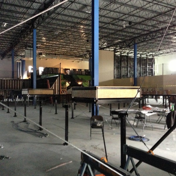 Photo taken at Helium Trampoline &amp; Indoor Adventure Park by Kyle M. on 4/12/2013