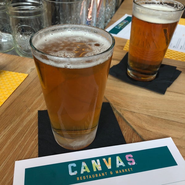 Photo taken at Canvas Restaurant &amp; Market by Maureen M. on 7/20/2018