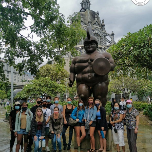 Photo taken at Plaza Botero by Natalie A. on 9/7/2021