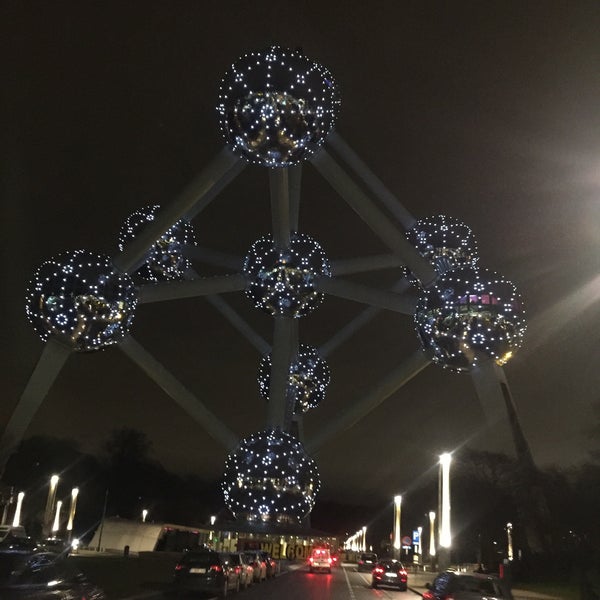 Photo taken at Atomium by Victor B. on 12/18/2014