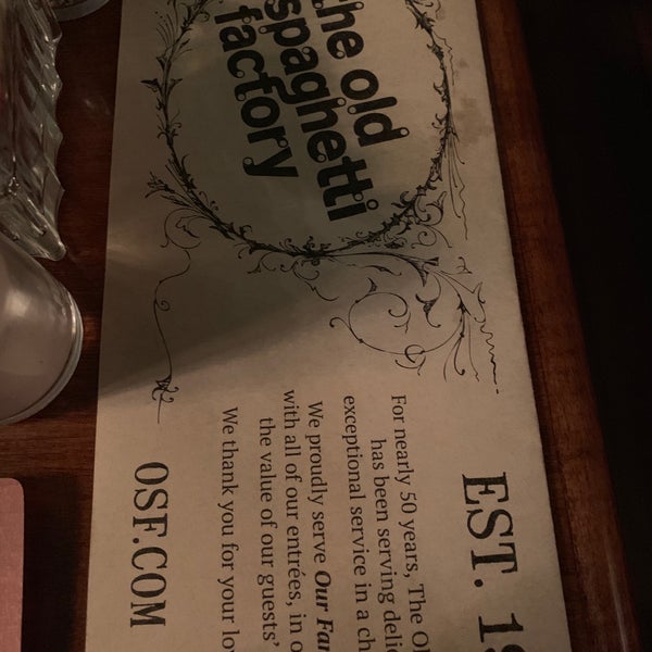 Photo taken at The Old Spaghetti Factory by Kris T. on 10/28/2018