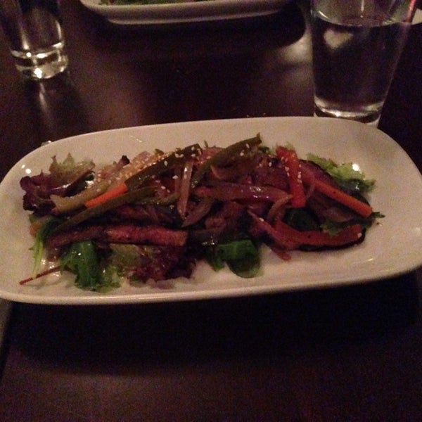 The steak salad is divine. Pickled veggies and tender juicy steak.