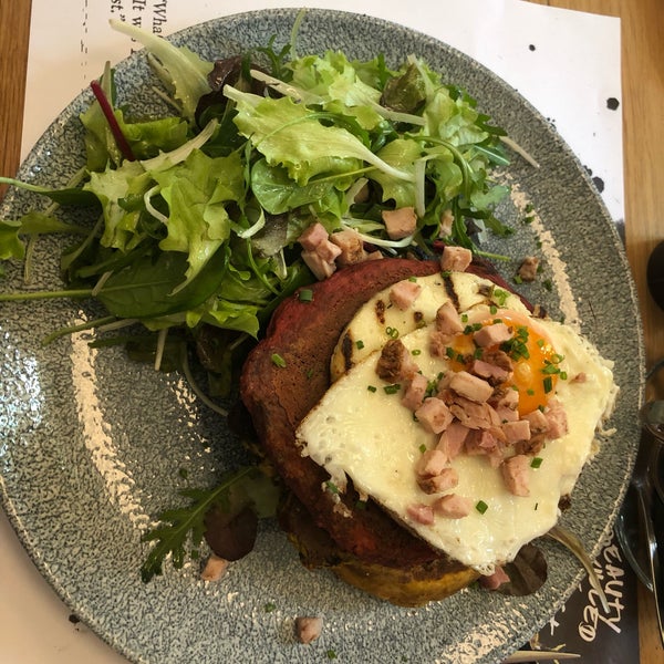 Nice & friendly staff,good coffee,busy and cozy environment. The rainbow pancakes dish need 2 poached eggs to be good, and the sweet potato waffle was hard. The idea is good, the result mediocre.