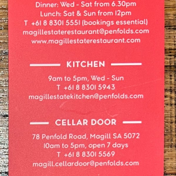 Foto diambil di Penfolds Magill Estate Cellar Door &amp; Restaurant oleh Doddy pada 6/19/2022