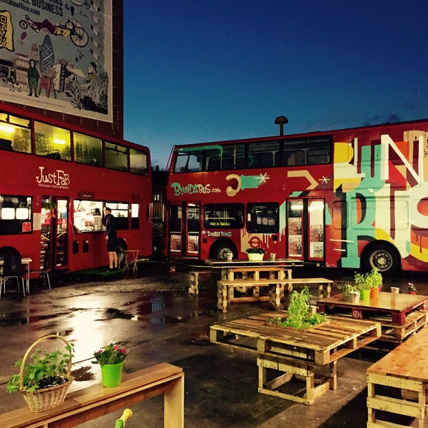 It's all about an experience. Vegan Italian Food on a London Double Decker Bus. Stand up Comedy on Fridays night.