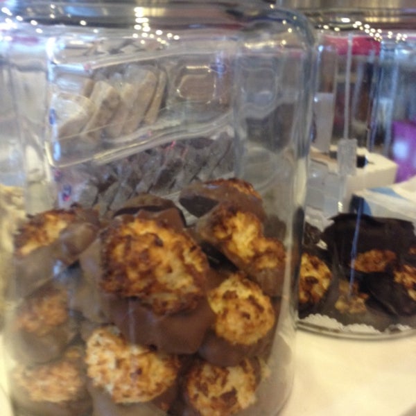 Try the Chocolate macaroons by the register!