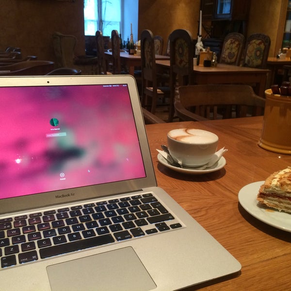 It's a restaurant but at times quiet/empty enough for working. Wifi, 3 power outlets, coffee, cakes.