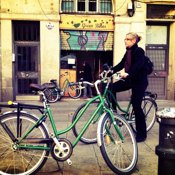 Photo taken at Green Bikes Barcelona Rentals &amp; Tours by Peter S. on 12/30/2013