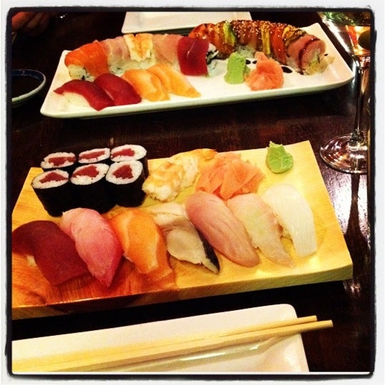Photo taken at Sakura Restaurant &amp; Sushi Bar by Miss K. on 4/24/2012