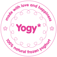 100% natural frozen yoghurt. Made with love and happiness.