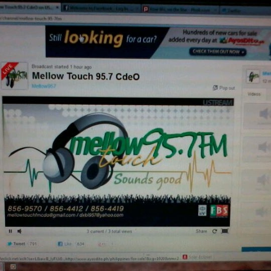 5/21/2012 tarihinde Glenn N.ziyaretçi tarafından Mellow Touch 95.7FM'de çekilen fotoğraf