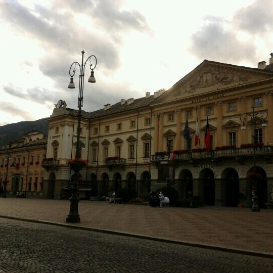 Photo taken at Piazza Chanoux by Daniele P. on 6/26/2012