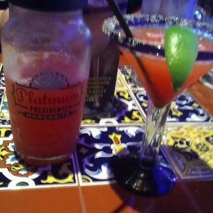 Get the platinum presidente margarita. It's like 3 for the price of 1. And its super yummy!!