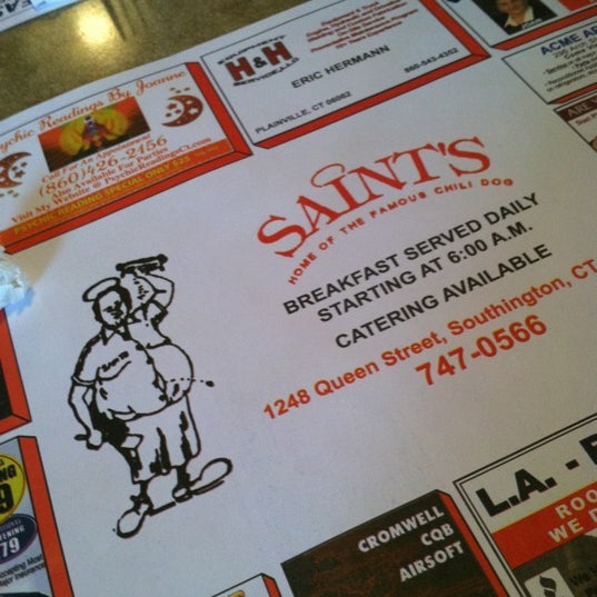 Снимок сделан в Saint&#39;s Restaurant &amp; Catering пользователем Kurt F. 2/18/2012