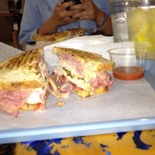 Sandwich's  have 1-1.5 pounds of meat!  Cant go wrong with any of em. Try the Constantinople