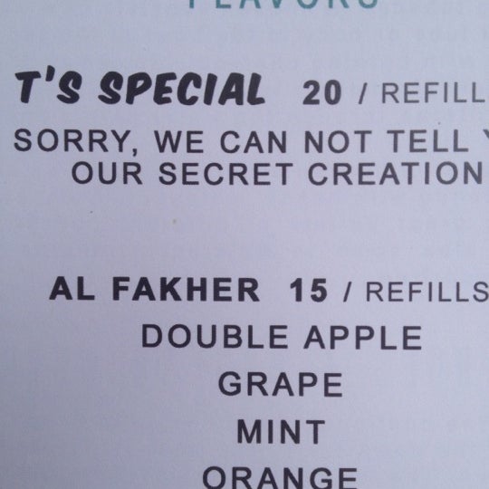 Try T's Special or Al Fak-her Star buzz is also smooth especially X on the beach