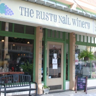 Who says wineries can't be fun and flirty?  Rusty Nail Winery in Sulphur creates a unique experience with their boutique wines, all named after womens' shoes.  Nosh on light bistro fare, shop and sip!