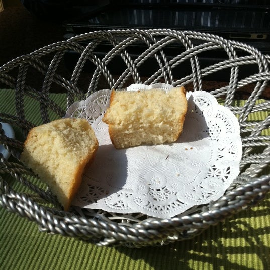 This is the bread our table got. What a joke! Worse is the attitude after we asked for more...
