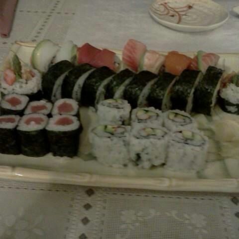 California rolls, salmon rolls, tuna rolls, and other delicious sushi.