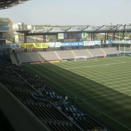 Photo taken at Press Box at Children&#39;s Mercy Park by James C. on 6/29/2012